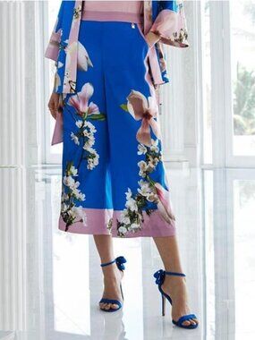 Ted Baker Debbae Harmony Print Wide Leg Culotte Pants